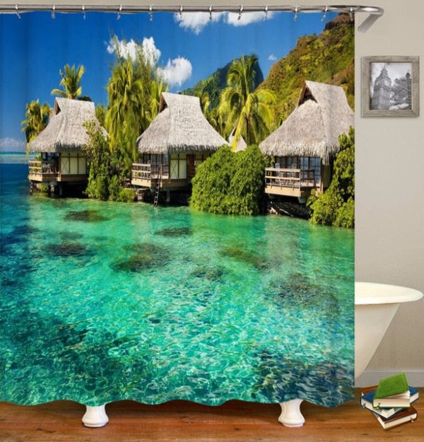 rideau de douche paysage Bora Bora