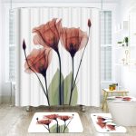 tapis de bain design fleurs