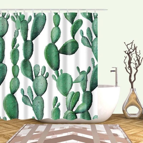 rideau de douche cactus
