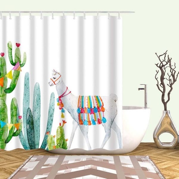 rideau de douche cactus alpaga