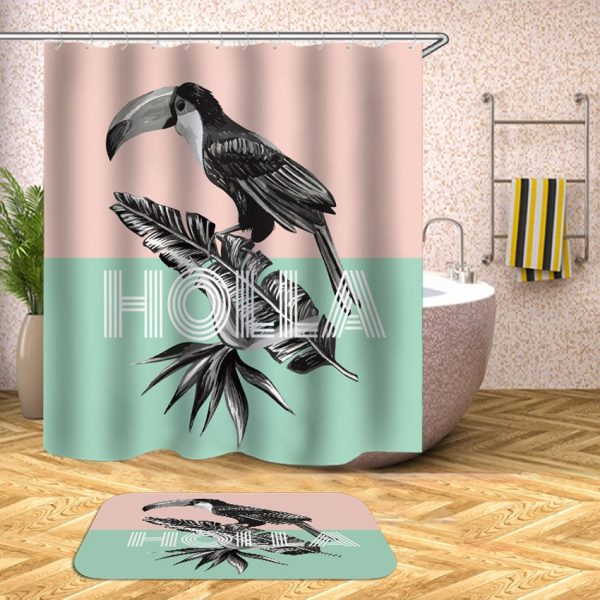 rideau de douche toucan animal