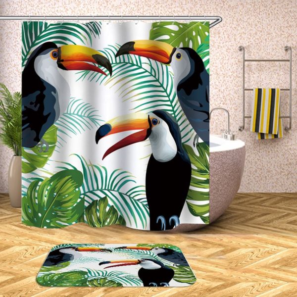 rideau de douche animal toucans