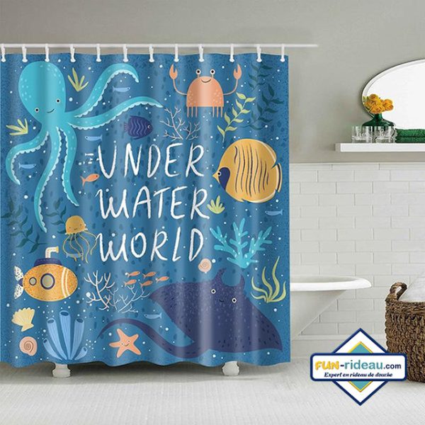 rideau de douche océan