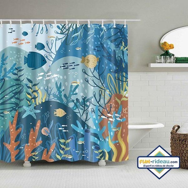 Rideau de Douche Récif apaisant