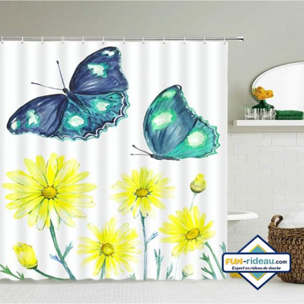 rideau de douche motifs naturels