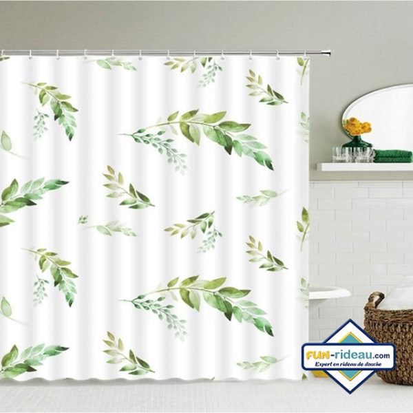 rideau de douche feuilles désinvoltes