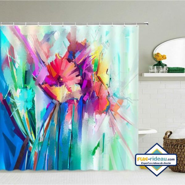 rideau de douche aquarelle