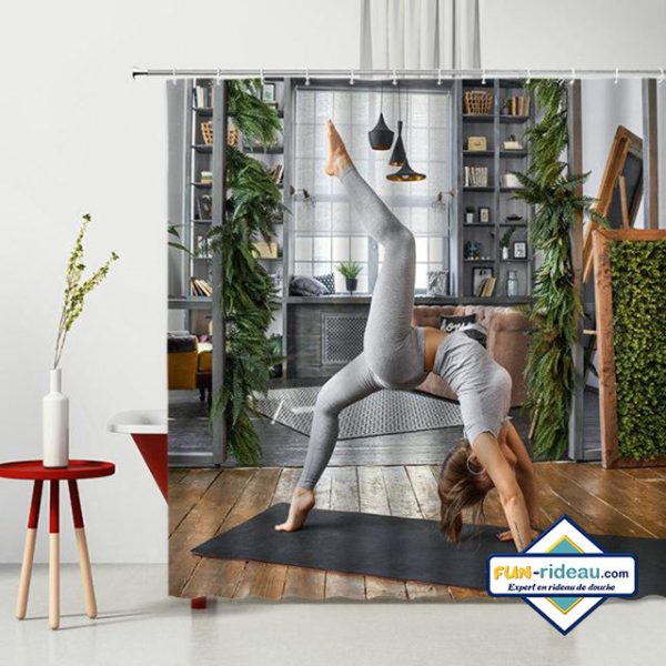 rideau de douche yoga