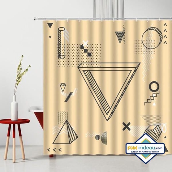 rideau de douche graphique