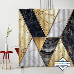 rideau de douche graphique triangles