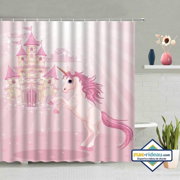 licorne féerique rideau de douche