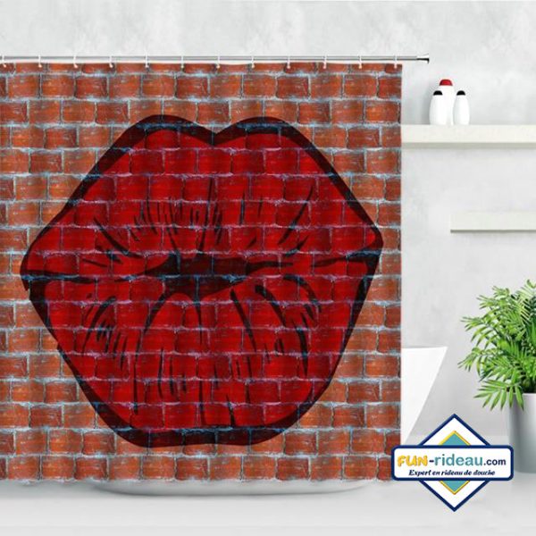 rideau de douche Original Wall kiss