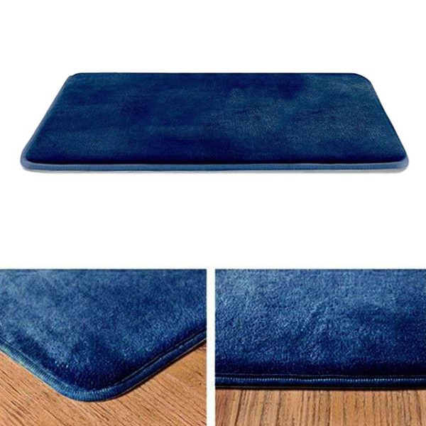 tapis de bain bleu marine