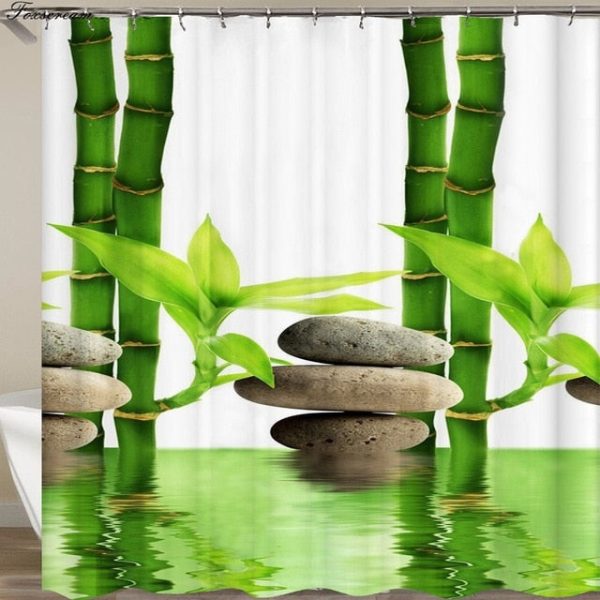 rideau de douche bambou