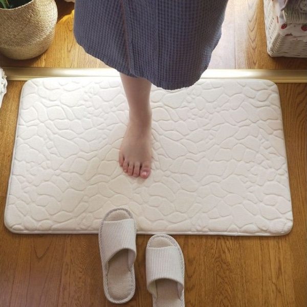 tapis de bain blanc