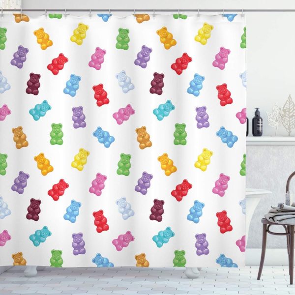 rideau de douche motif bonbons