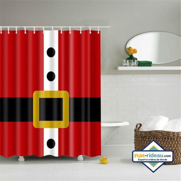 rideau de douche père noël
