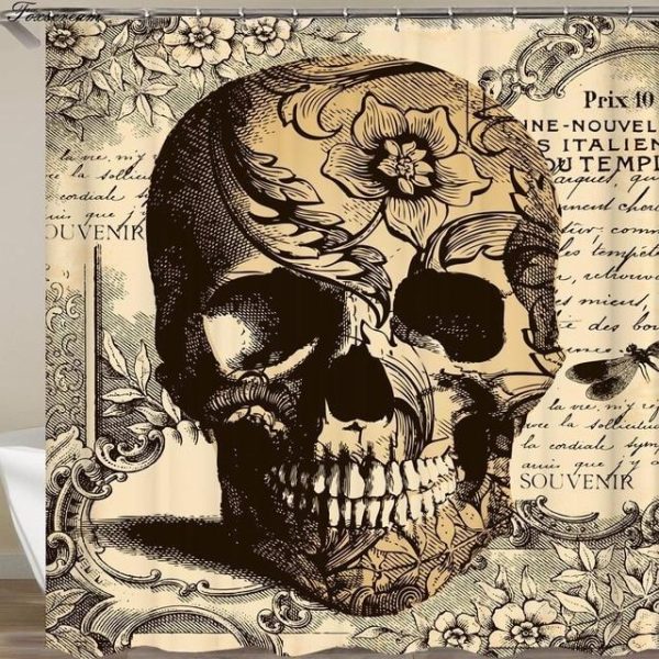 Rideau de Douche Crâne Antique