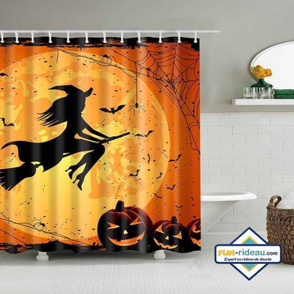 Rideau de Douche Halloween Sorcière