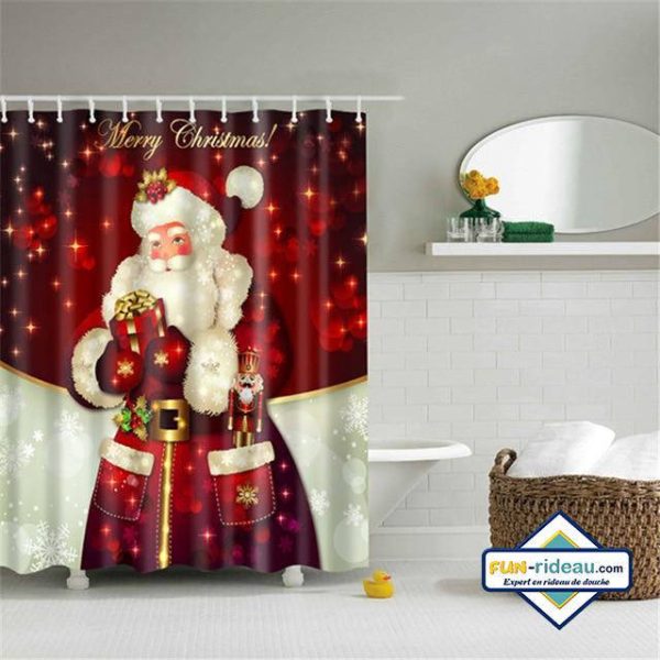 Rideau de douche de Noël lumineux