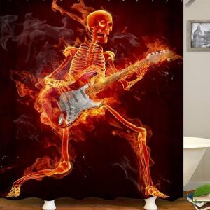 rideau de douche tête de mort