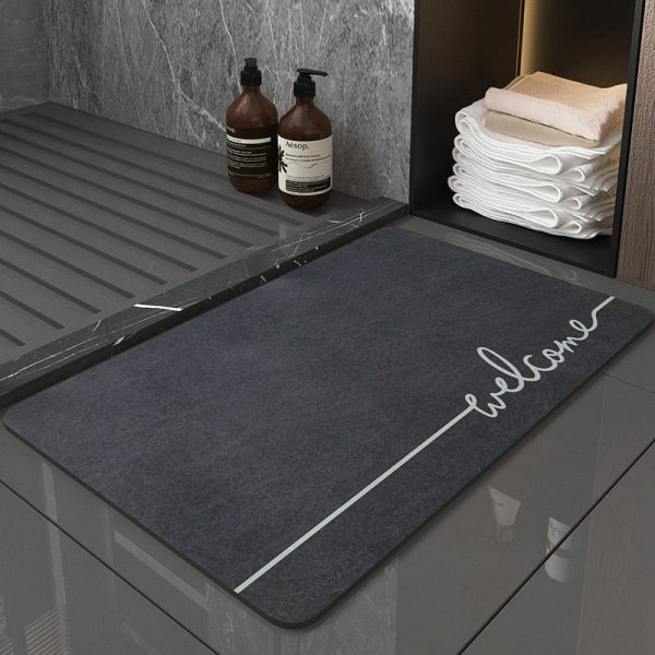 tapis de bain noir design