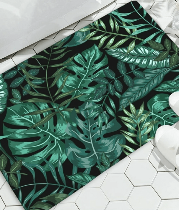 tapis de bain à motifs jungle