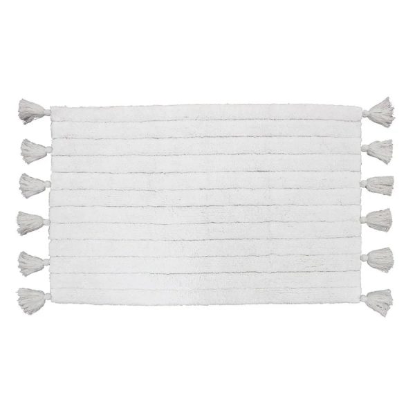 tapis de bain pompon élégant