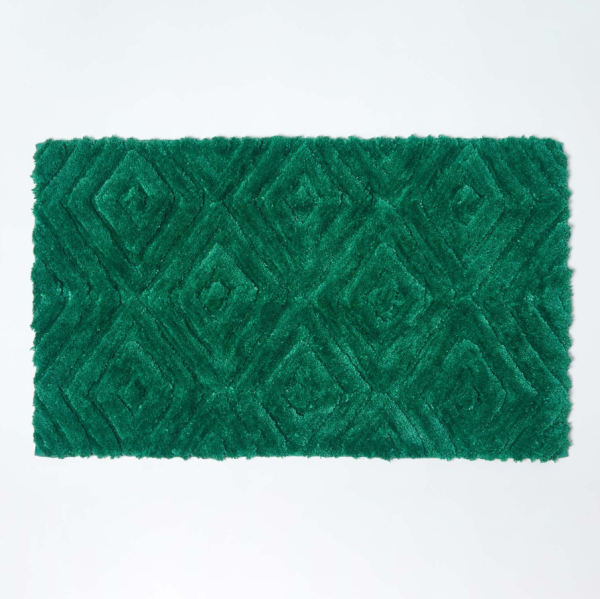 tapis salle de bain vert émeraude
